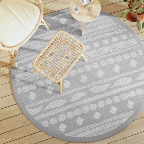 vidaXL kültéri szőnyeg ARAKIL szürke Ø160 cm PP