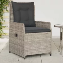   vidaXL 2 db világosszürke polyrattan dönthető kerti szék