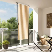   vidaXL narancssárga és fehér szövet és acél kültéri roló 100 x 270 cm