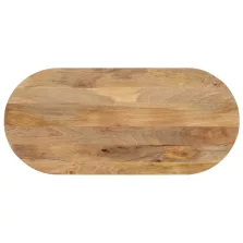 vidaXL tömör mangófa ovális asztallap 120 x 50 x 2,5 cm