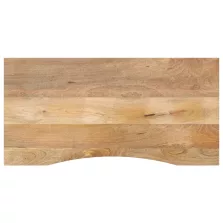   vidaXL tömör nyers mangófa íves asztallap 120 x 50 x 2,5 cm