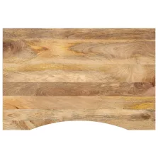   vidaXL tömör nyers mangófa íves asztallap 90 x 60 x 2,5 cm