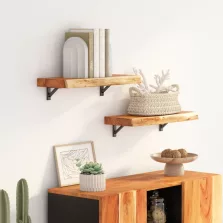   vidaXL tömör akácfa téglalap alakú fali polc 60 x 30 x 2,5 cm