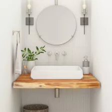   vidaXL tömör akácfa téglalap alakú fürdőszobai pult 80 x 60 x 2,5 cm