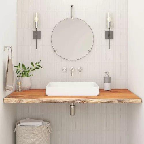 vidaXL tömör akácfa téglalap alakú fürdőszobai pult 140 x 60 x 2,5 cm