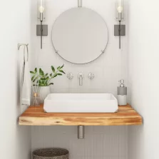   vidaXL tömör akácfa négyzet alakú fürdőszobai pult 60 x 60 x 3,8 cm