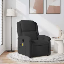 vidaXL fekete bársony dönthető masszázsfotel
