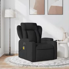 vidaXL fekete szövet dönthető masszázsfotel
