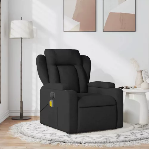 vidaXL fekete szövet dönthető masszázsfotel