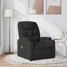 vidaXL fekete szövet dönthető masszázsfotel