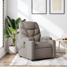 vidaXL tópszínű szövet dönthető masszázsfotel