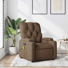 vidaXL barna szövet dönthető masszázsfotel