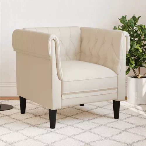 vidaXL vászon Chesterfield kanapé