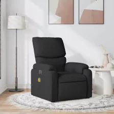 vidaXL fekete szövet dönthető masszázsfotel