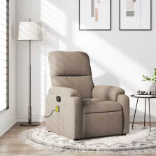   vidaXL tópszínű mikroszálas szövet dönthető masszázsfotel