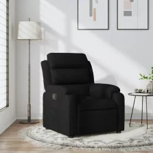 vidaXL fekete szövet dönthető fotel