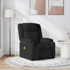 vidaXL fekete szövet dönthető masszázsfotel