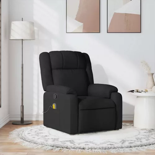 vidaXL fekete szövet dönthető masszázsfotel