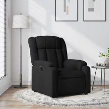 vidaXL fekete szövet dönthető fotel