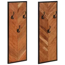 vidaXL 2 db tömör akácfa fogas 35 x 1 x 90 cm