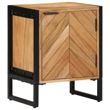   vidaXL Éjjeli asztal Barna 40 x 30 x 50 cm Tömör akácfa és fém