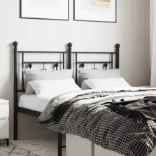 vidaXL fekete fém fejtámla 120 cm