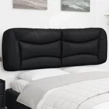 vidaXL fekete műbőr fejtámla párna 152 cm