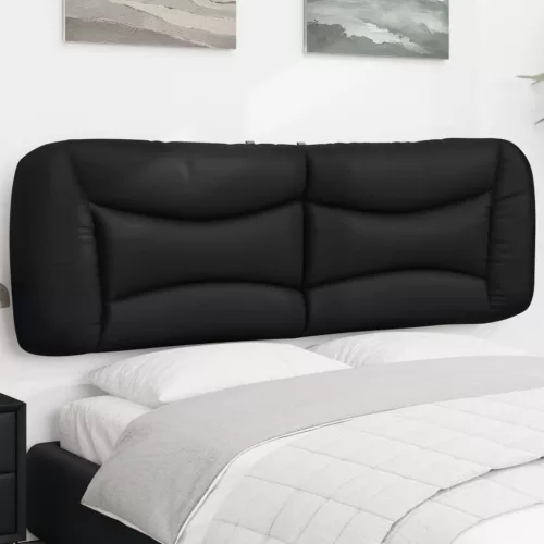 vidaXL fekete műbőr fejtámla párna 152 cm
