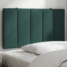 vidaXL sötétzöld bársony fejtámla párna 90 cm