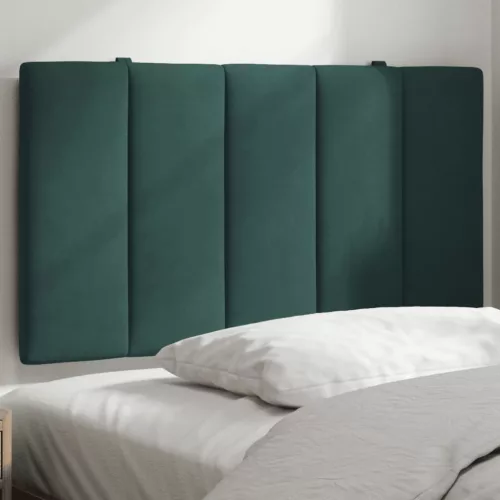 vidaXL sötétzöld bársony fejtámla párna 90 cm