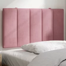 vidaXL rózsaszín bársony fejtámla párna 90 cm