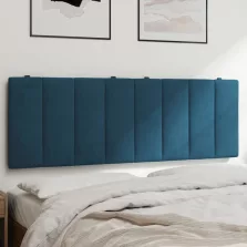 vidaXL kék bársony fejtámla párna 140 cm
