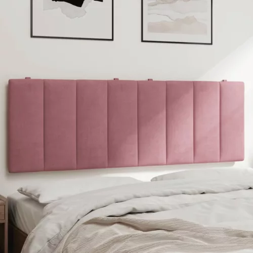 vidaXL rózsaszín bársony fejtámla párna 140 cm