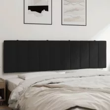 vidaXL fekete bársony fejtámla párna 180 cm