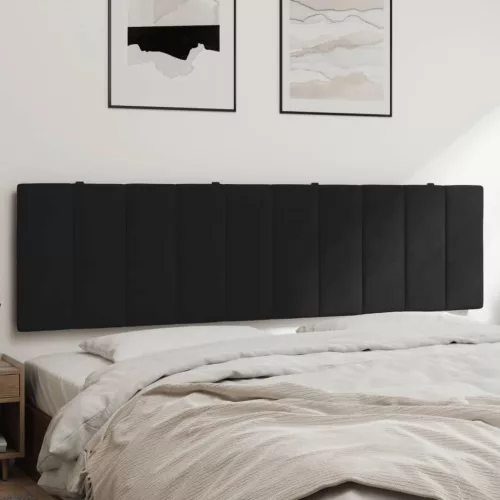 vidaXL fekete bársony fejtámla párna 180 cm