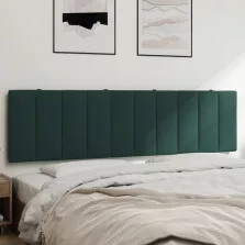 vidaXL sötétzöld bársony fejtámla párna 180 cm