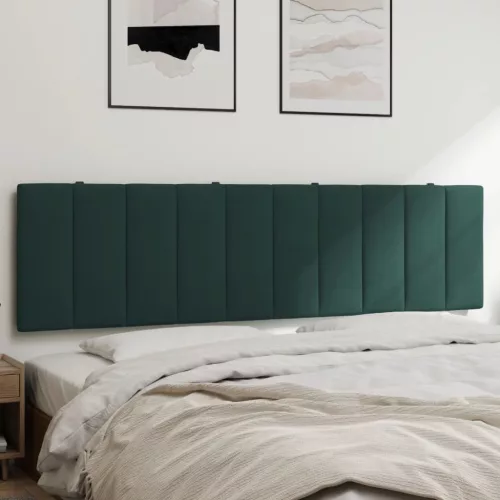 vidaXL sötétzöld bársony fejtámla párna 180 cm