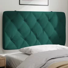 vidaXL sötétzöld bársony fejtámla párna 100 cm