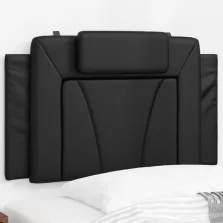 vidaXL fekete műbőr fejtámla párna 90 cm