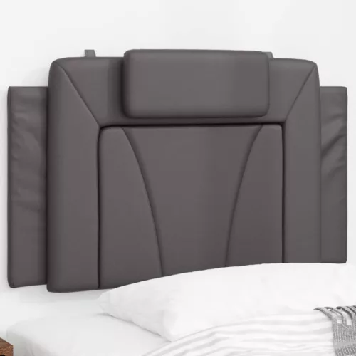 vidaXL szürke műbőr fejtámla párna 90 cm