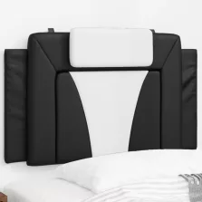 vidaXL fekete és fehér műbőr fejtámla párna 90 cm