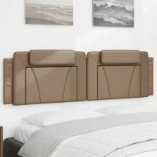 vidaXL cappuccino színű műbőr fejtámla párna 180 cm