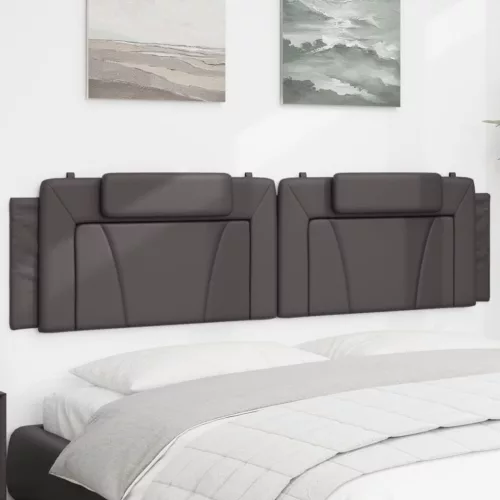 vidaXL szürke műbőr fejtámla párna 200 cm