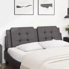 vidaXL szürke műbőr fejtámla párna 160 cm