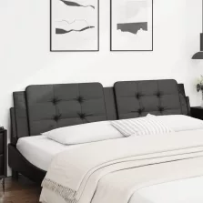 vidaXL fekete műbőr fejtámla párna 200 cm
