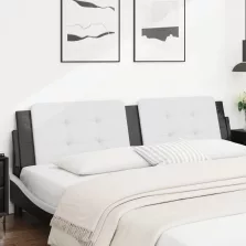 vidaXL fekete és fehér műbőr fejtámla párna 200 cm