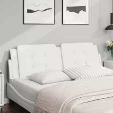 vidaXL fehér műbőr fejtámla párna Zadar 152 cm