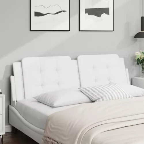 vidaXL fehér műbőr fejtámla párna Zadar 152 cm