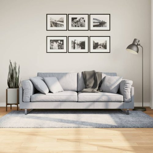 vidaXL kék hosszú szálú bozontos modern szőnyeg 100 x 200 cm