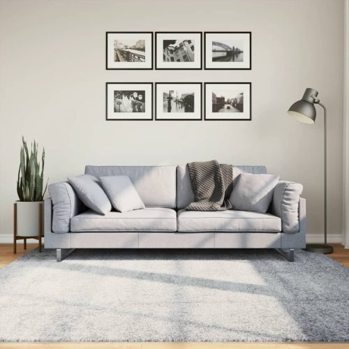 vidaXL kék hosszú szálú bozontos modern szőnyeg 200 x 200 cm